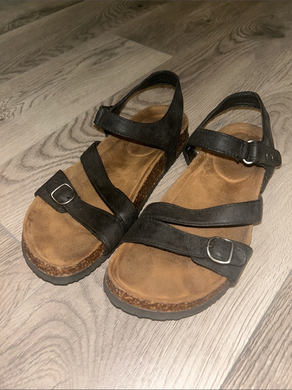 Black Strap Sandals